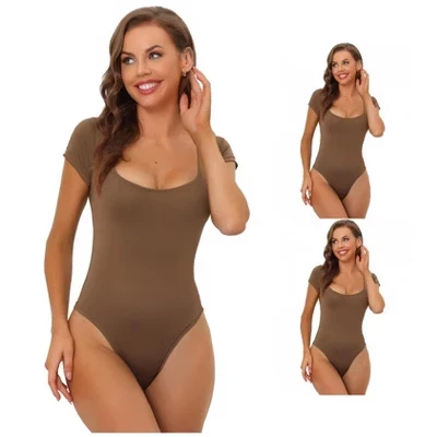Женское боди INSPIRE CHIC с утяжкой, коричневое, 3 шт