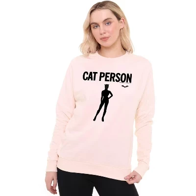 Женский свитшот Batman Cat Person, розовый