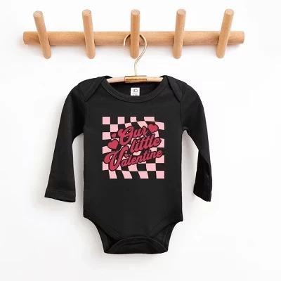 Наше детское боди Little Valentine с длинным рукавом черного цвета
