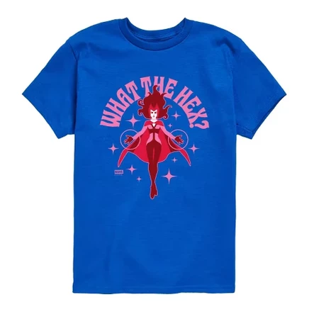 Футболка с коротким рукавом Scarlet Witch What the Hex и графическим рисунком королевского синего цвета