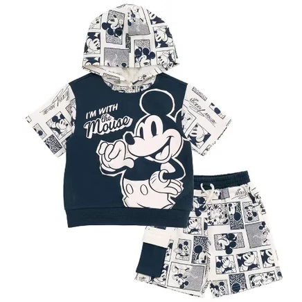 Детский набор Disney: худи и шорты Mickey, антрацит/миндаль