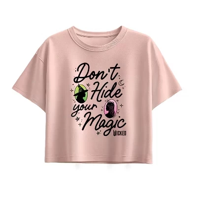 Футболка для девочек Wicked «Не скрывай магию», розовая