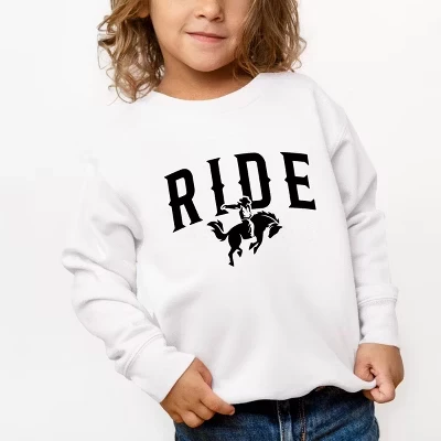Толстовка Ride Cowboy Arched - с рисунком для малышей белого цвета