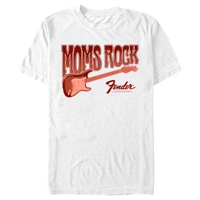 Мужская футболка с логотипом Moms Rock белого цвета