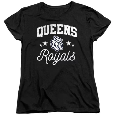 Женская футболка Queens University Of Charlotte Royals черного цвета