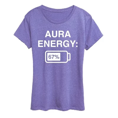 Женская футболка Instant Message Aura Energy 67, сиренево-голубой меланж