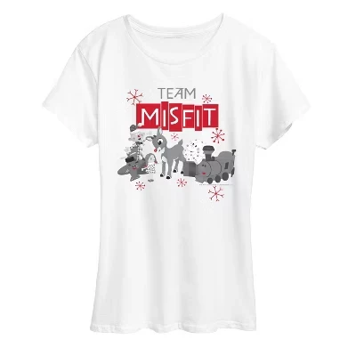 Женская футболка Rudolph - Team Misfit с коротким рукавом и рисунком, белая