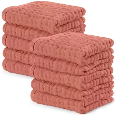 Детские муслиновые салфетки Comfy Cubs 25×25 см, пыльно-розовые