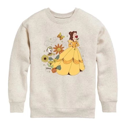 Флисовая толстовка с длинным рукавом Belle Flower Power Graphic из натурального хлопка