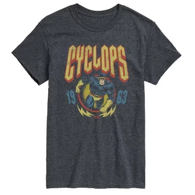 Мужская футболка X-Men Cyclops Metal с коротким рукавом и графическим рисунком heather charcoal