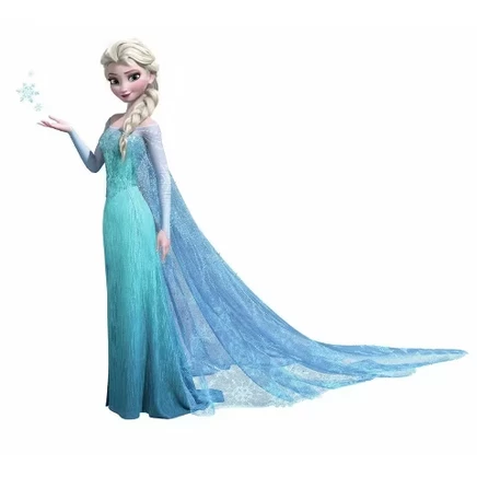 Наклейка на стену Frozen Elsa Peel and Stick Giant Kids: Виниловая самоклеющаяся, 44 штуки, Синяя, 40" x 18"