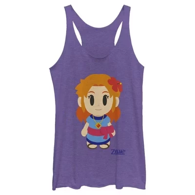 Женская спортивная майка Legend of Zelda's Awakening от Marin Avatar Racerback фиолетового цвета