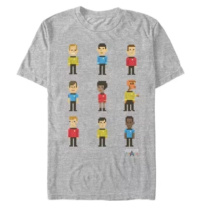 Мужская футболка Athletic heather от Pixel Favorite Enterprise Crew