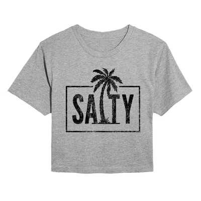 Женская футболка Instant Message Salty укороченная, серая