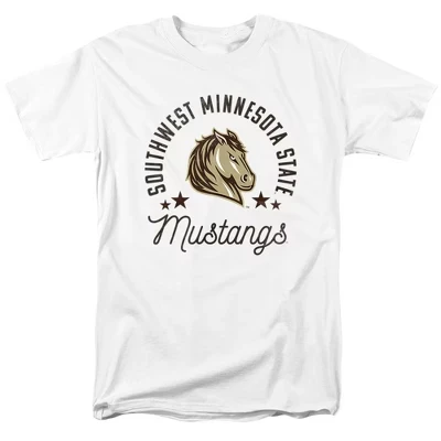 Мужская футболка NCAA Southwest State, мустанги, белая
