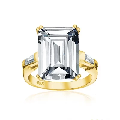 Кольцо Bling Jewelry Art Deco 10CT из серебра с позолотой