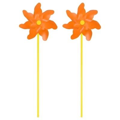 Outdoor Durable Vibrant Wind Spinner 19.7 Inch 2 Pcs orange