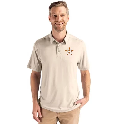 Мужское поло Houston Astros Coastline Epic Comfort из переработанной пшеницы