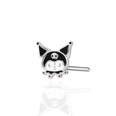 Пирсинг для носа Hello Kitty L-образный, 316L, черный