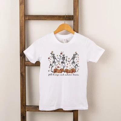 Детская футболка с коротким рукавом Fall Breeze Skeletons белого цвета