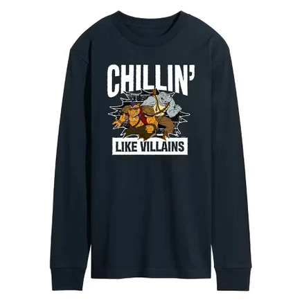 Мужская футболка Teenage Mutant Ninja Turtles Chillin Like Villains, синяя