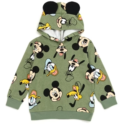 Мальчиковая флисовая толстовка с капюшоном Disney Mickey Mouse, зеленая