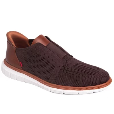 Мужская технология Hands Free Slip On Легкая дышащая ткань South Street Oxford коричневого цвета