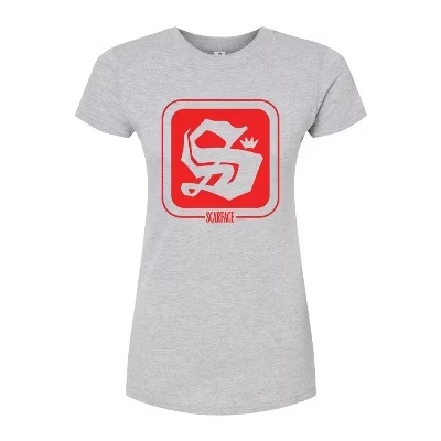 Женская футболка Scarface Logo Symbol, серый меланж