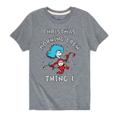 Футболка с коротким рукавом и графическим рисунком Christmas Morning Crew Thing 1