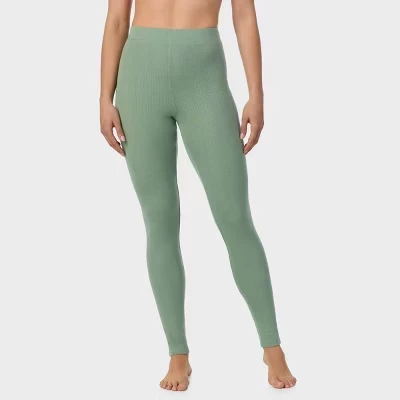 Женские легинсы Warm Essentials by Cuddl Duds, зеленые