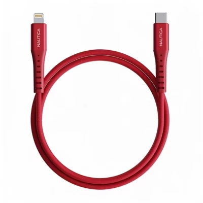 Кабель Nautica CB305 USB-C на Lightning, красный