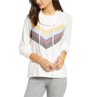 Женское худи PJ Salvage Chevron Stripe, белое