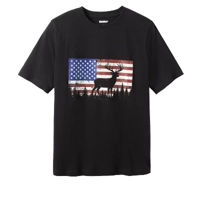 от KingSize Americana Screen Tee с оленьим флагом на экране