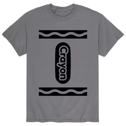 Мужская футболка с коротким рукавом и графическим рисунком Crayon Label цвета древесного угля