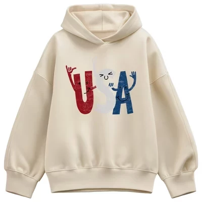 Женское худи Instant Message USA Cheer, кремовое
