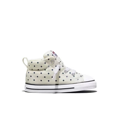Кроссовки Toddler Street Ox Mid Top в горошек - Черный/белый
