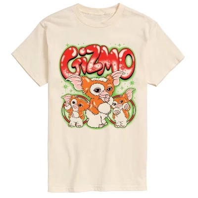 Мужская футболка с коротким рукавом и графическим рисунком Gizmo Airbrush кремового цвета