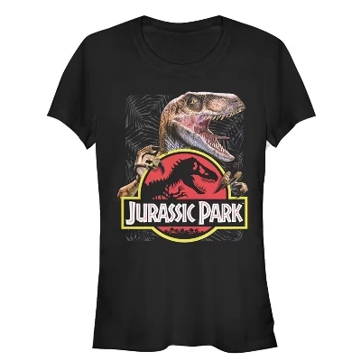 Женская футболка с логотипом Velociraptor для юниорок черного цвета