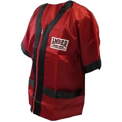 Атласная куртка Cornerman от Amber Fight Gear – Прочная, стильная защитная экипировка с широкими карманами и специально подобранной для бокса расцветкой multicolor