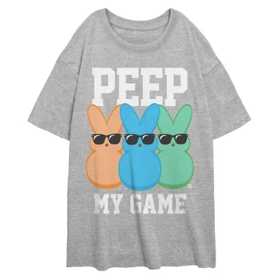 Женская футболка Peeps Bunny My Game, серый меланж
