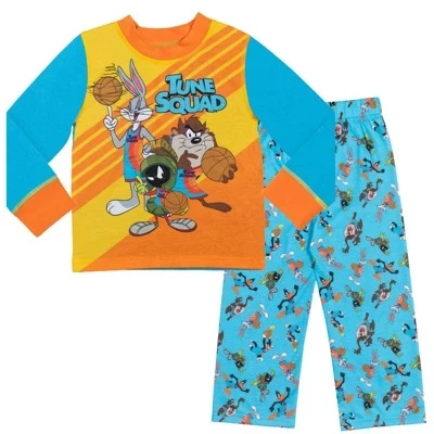 Пижамный комплект SPACE JAM Looney Tunes Tasmanian Devil Buggs Bunny, рубашка и штаны для сна для малышей