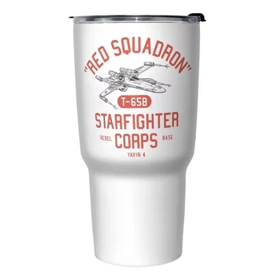 Стакан из нержавеющей стали Red Squadron Starfighter Corps с крышкой белого цвета