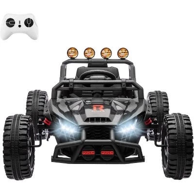Детский электромобиль UTV 24 В, Детский игрушечный автомобиль для катания, Мощный электромобиль мощностью 130 Вт с дистанционным управлением, светодиодной подсветкой, амортизатором, Музыкой черного цвета