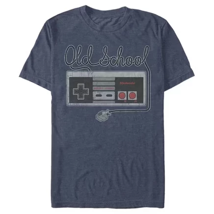 Мужская футболка Nintendo NES, меланжевая темно-синяя
