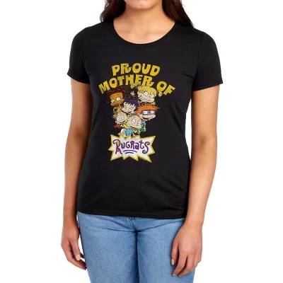 Женская футболка Rugrats «Proud Mother», черная