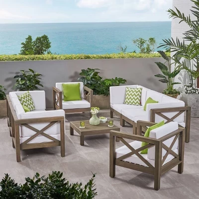 Набор для беседки Brava 9шт Acaia Wood Patio Conversation Set -