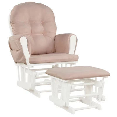 Baby Nursery Relax кресло-качалка Glider & Ottoman Set с подушкой Pink