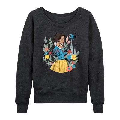 Женский лонгслив Snow White Sketch, серый меланж