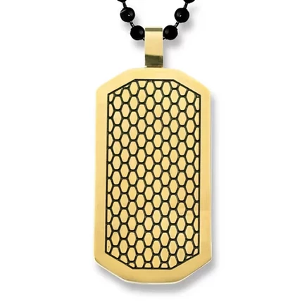 Мужская цепочка West Coast Jewelry с жетоном, двухцветная, 24″