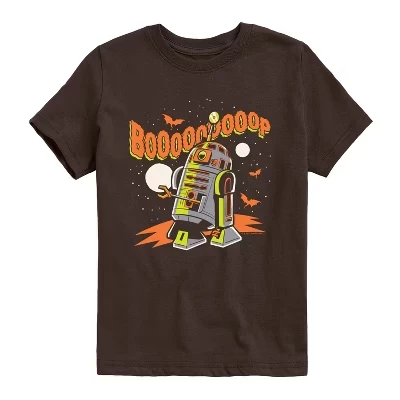 Футболка Boooop R2D2 с коротким рукавом и рисунком темно-коричневого цвета